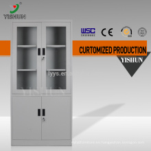 Hecho en muebles de oficina de China gabinete de almacenamiento de acero inoxidable con llave de 2 puertas